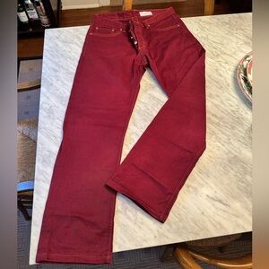 Gustin Oxblood Selvedge Twill Jean